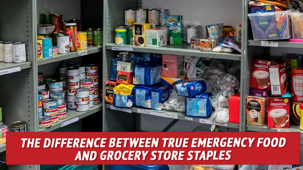 The Difference between True Emergency Food and Grocery Store Staples