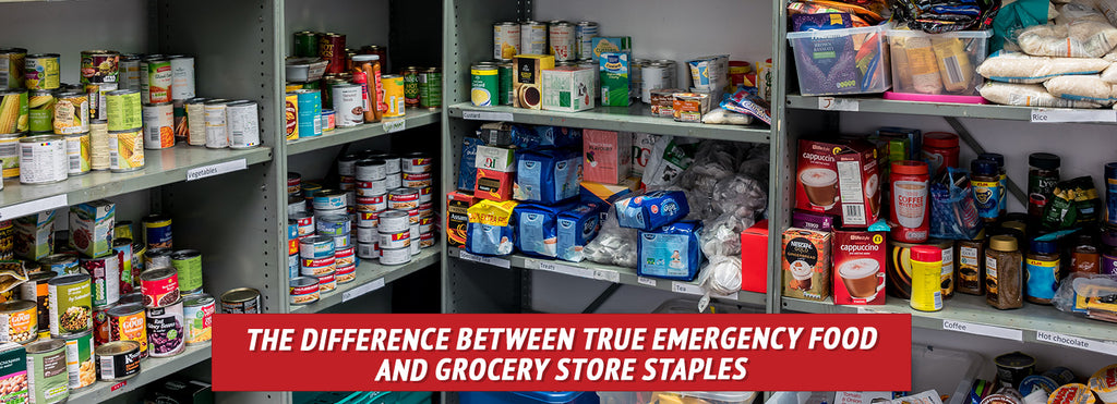 The Difference between True Emergency Food and Grocery Store Staples