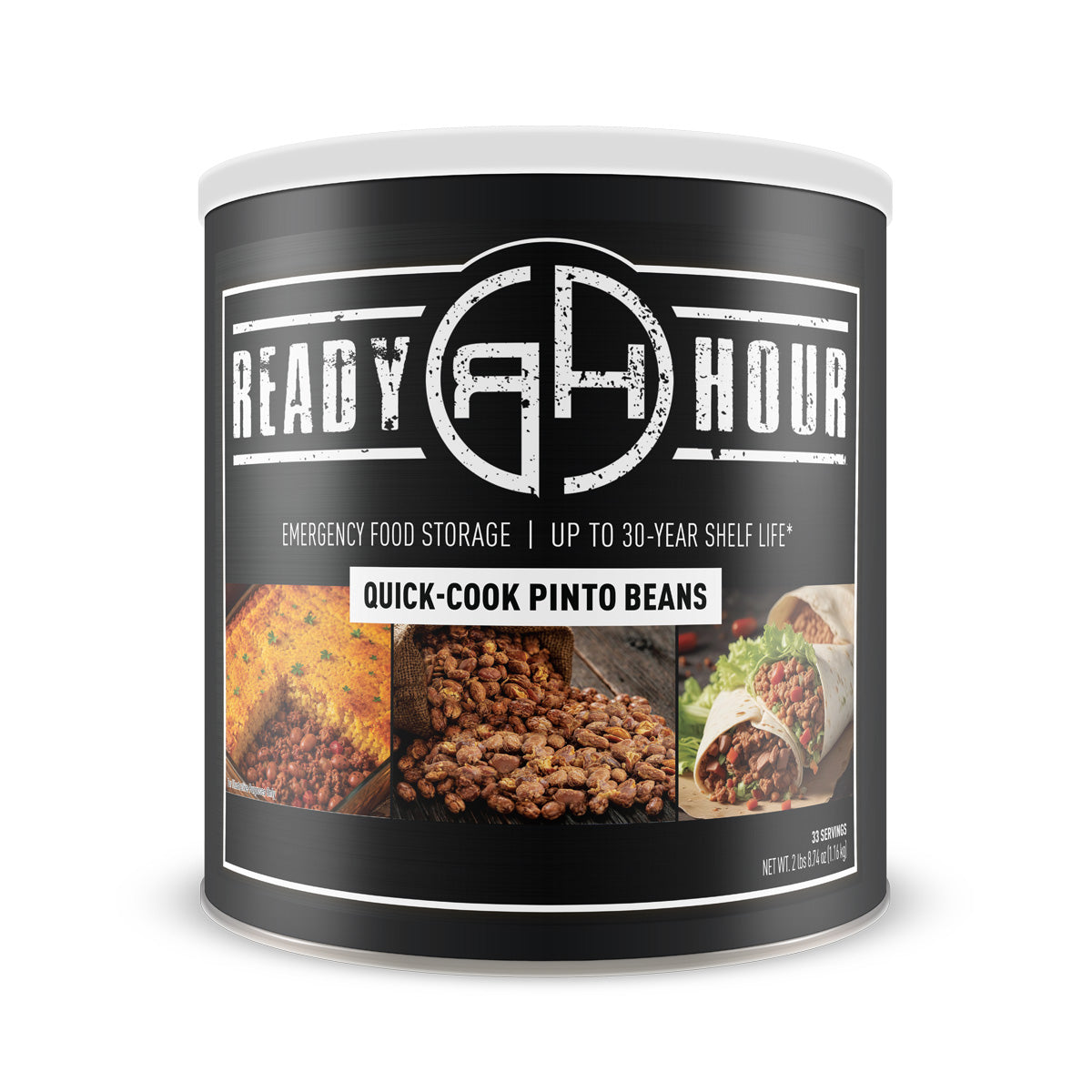 Ready Hour Quick-Cook Pinto Beans #10 Can — 33 servings, up to 30-year shelf life emergency food storag