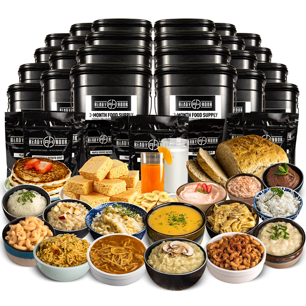 Emergency Food Supply Buckets in a Mega 1 Year Kit