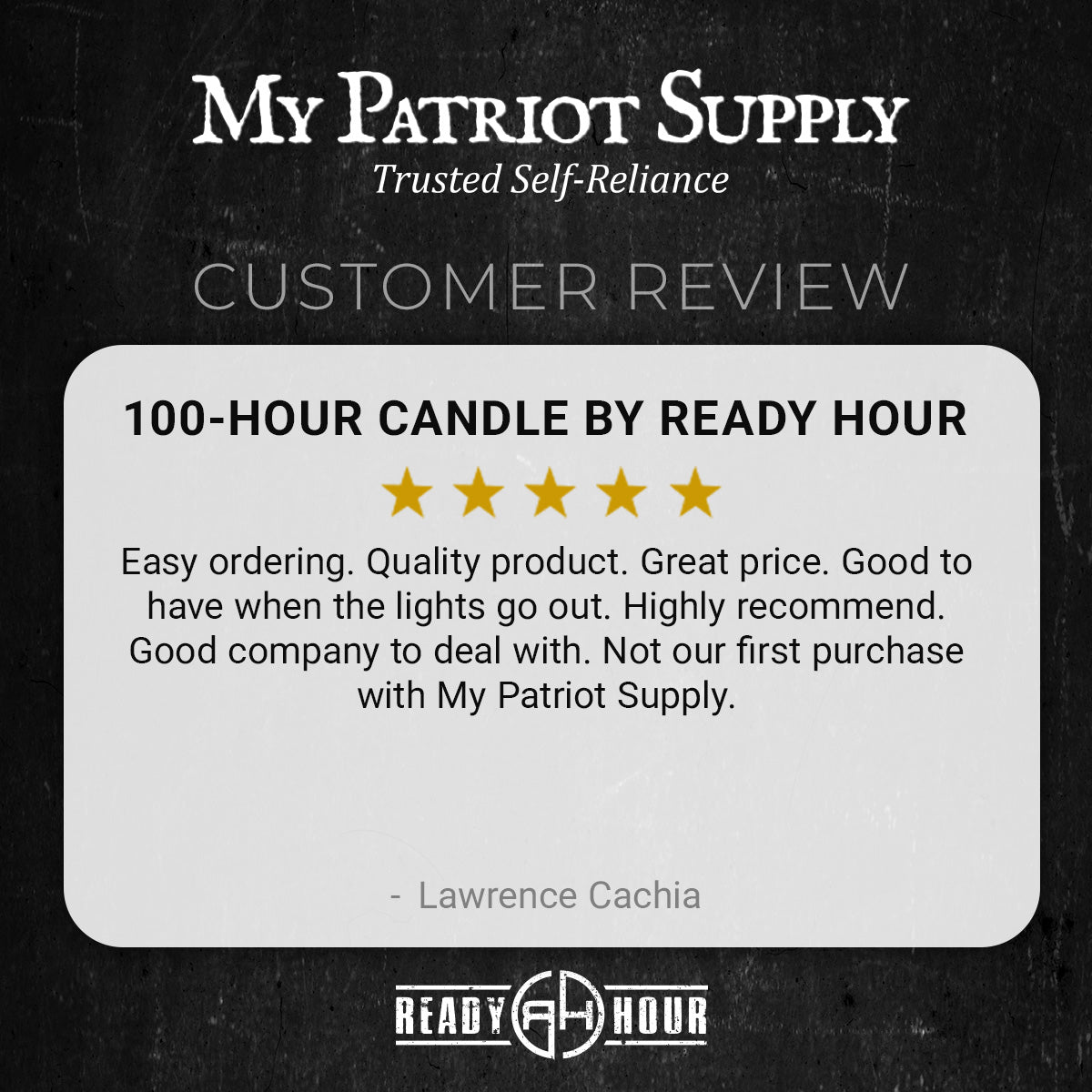 My Patriot Supply: 100-Hour Candle