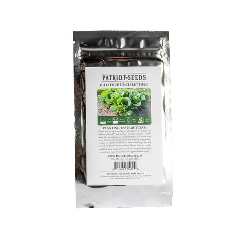 Image of heirloom buttercrunch lettuce seed pouch