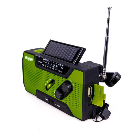 Image of 4-in-1 Emergency Solar Flashlight & AM/FM/NOAA Weather Radio w/ Hand Crank by Ready Hour