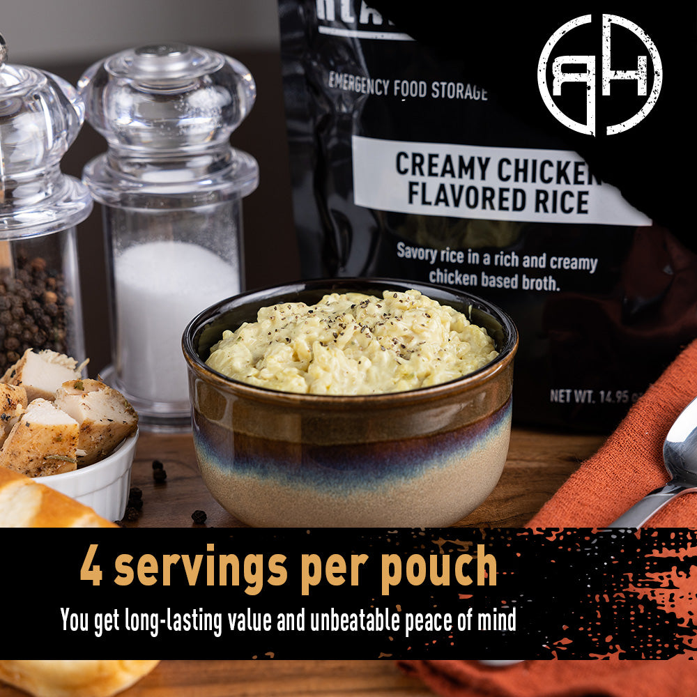 Bowl of creamy chicken flavored rice
