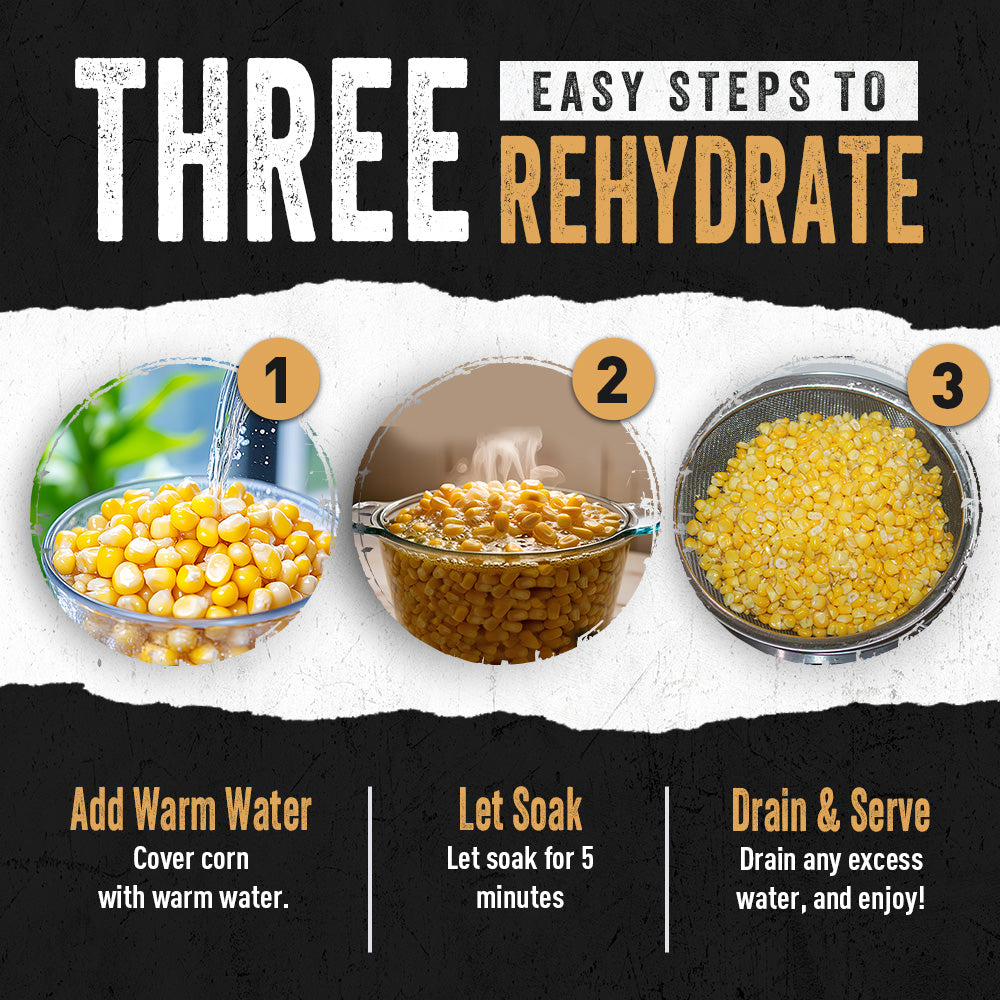 Step-by-step guide on how to rehydrate corn add water and soak