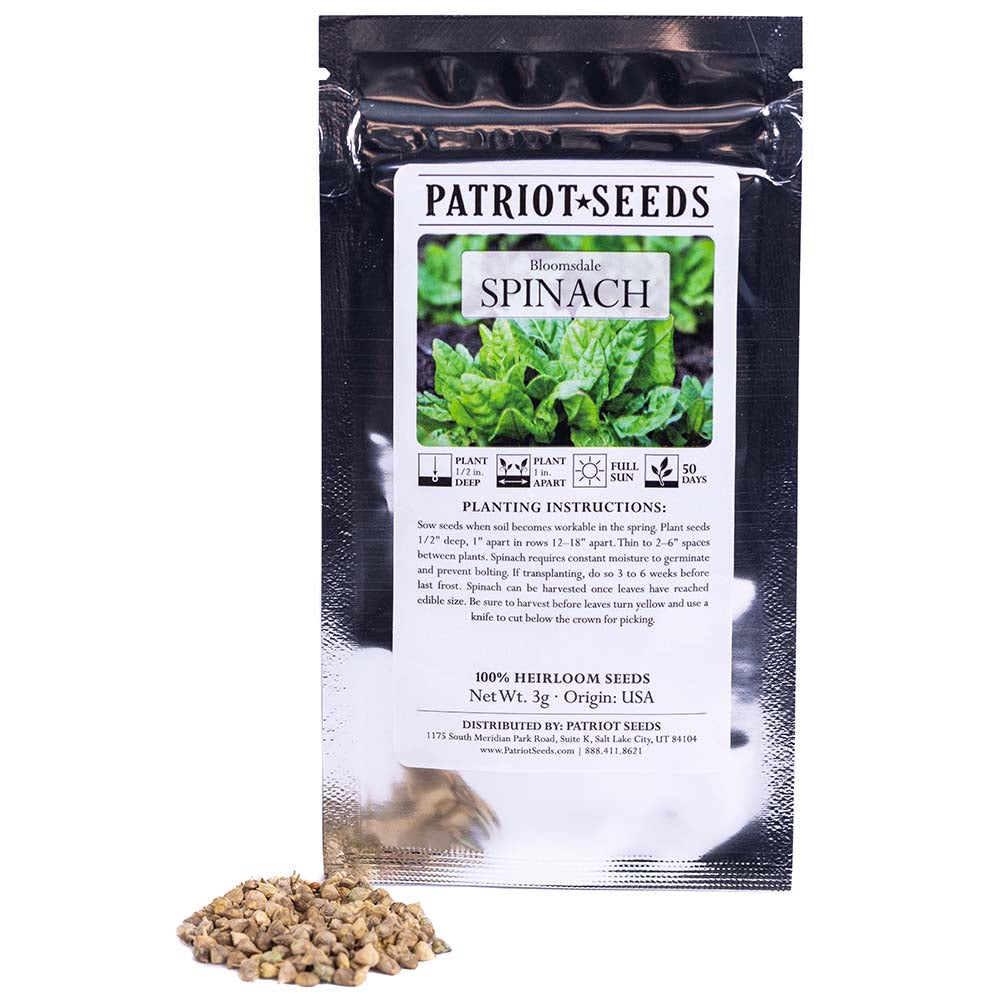 Heirloom Bloomsdale Spinach Seeds (3g) by Patriot Seeds