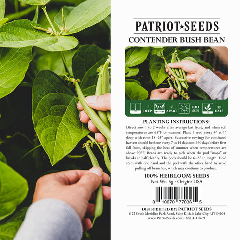 contender beans package label