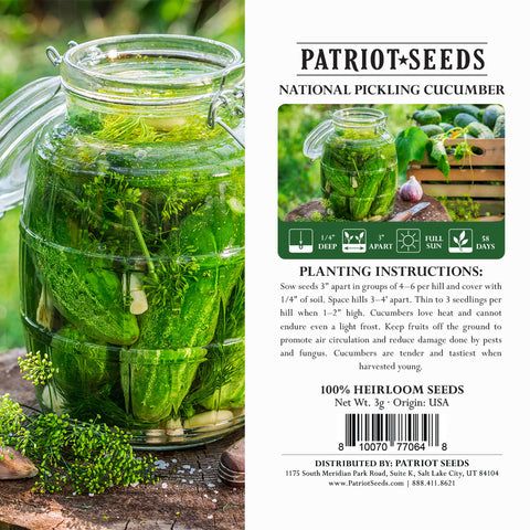 Image of national pickling seeds package label