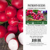 heirloom cherry belle radish seed package label