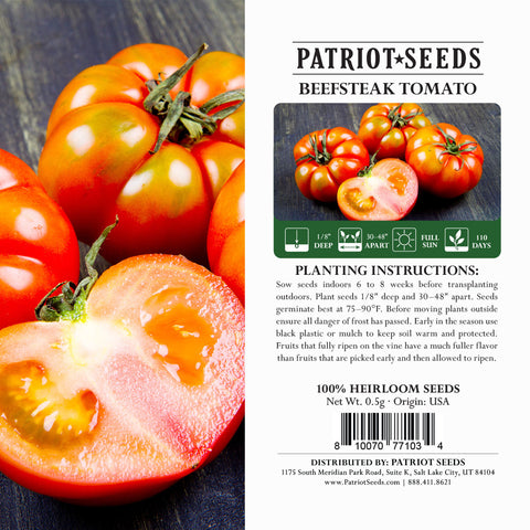 Image of Heirloom Beefsteak Tomato Seeds (.5g) by Patriot Seeds