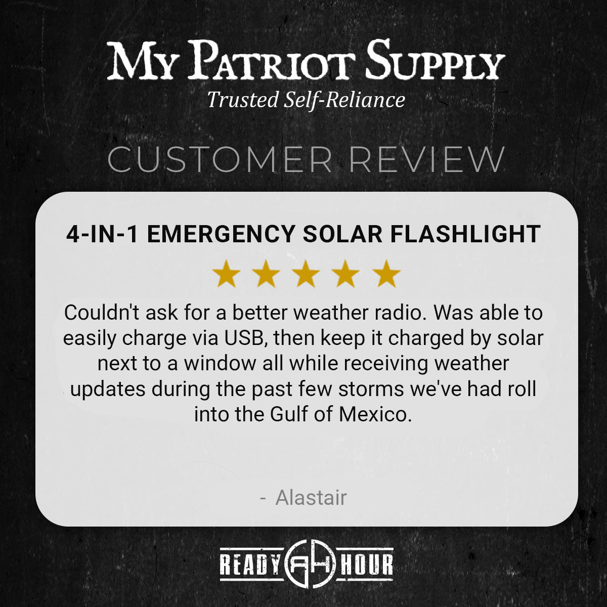 My Patriot Supply: 4-in-1 Emergency Solar Flashlight