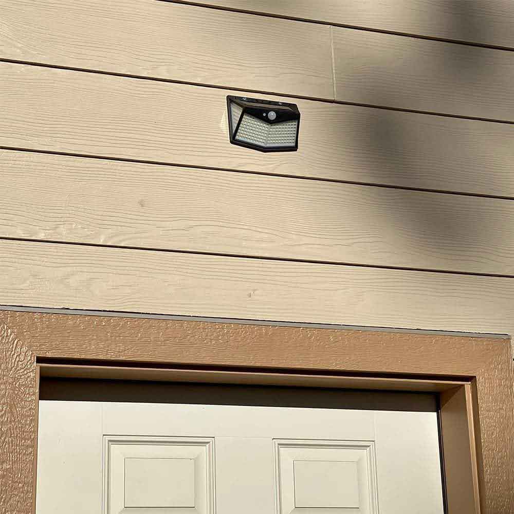 Solar light mounted above door