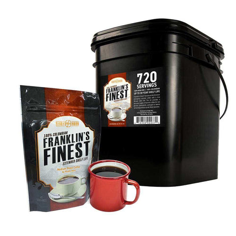 Image of Franklin's Finest Survival Coffee (720 servings, 1 bucket) - My Patriot Supply