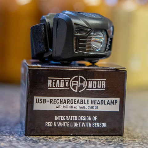 Image of Rechargeable Headlamp with Motion-Sensor Activated Sensor by Ready Hour