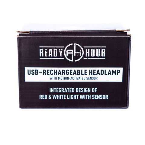 Image of Rechargeable Headlamp with Motion-Sensor Activated Sensor by Ready Hour