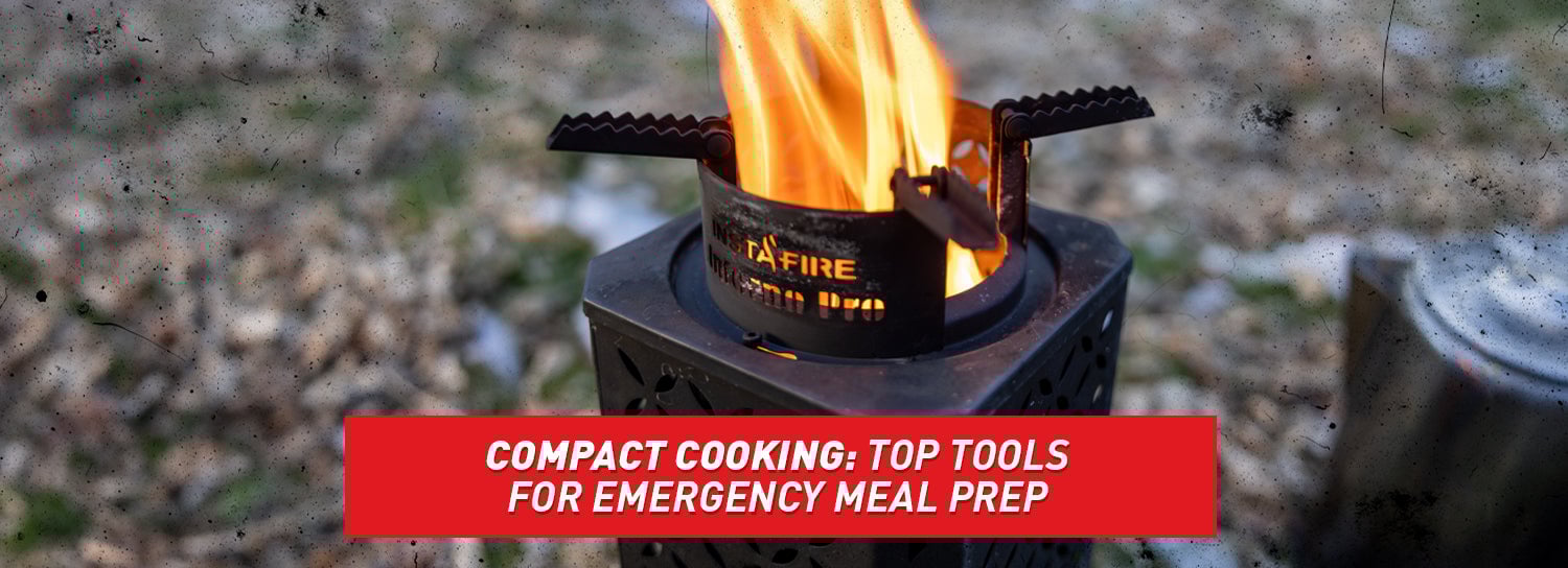 The Inferno Pro Biomass Stove with a tall flame burning.