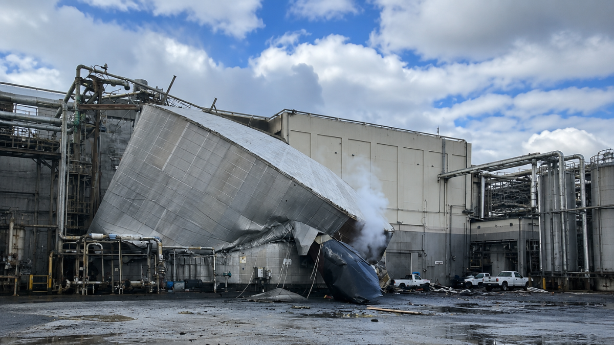 At least 1 dead, 9 workers missing after chemical tank implosion at Washington state paper mill