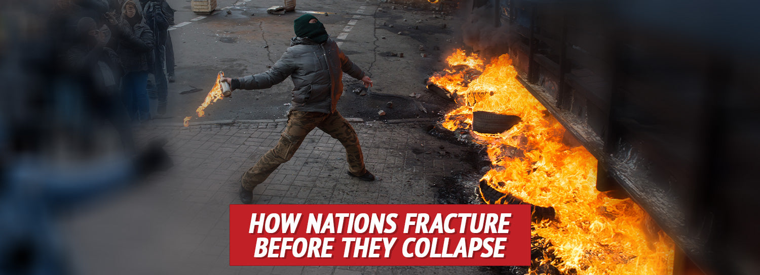 How Nations Fracture Before They Collapse