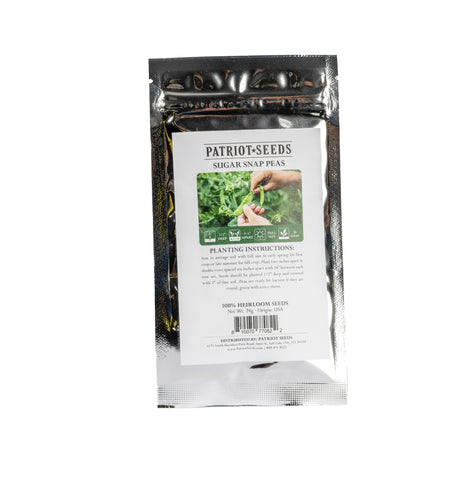 Image of heirloom sugar snap peas in pouch