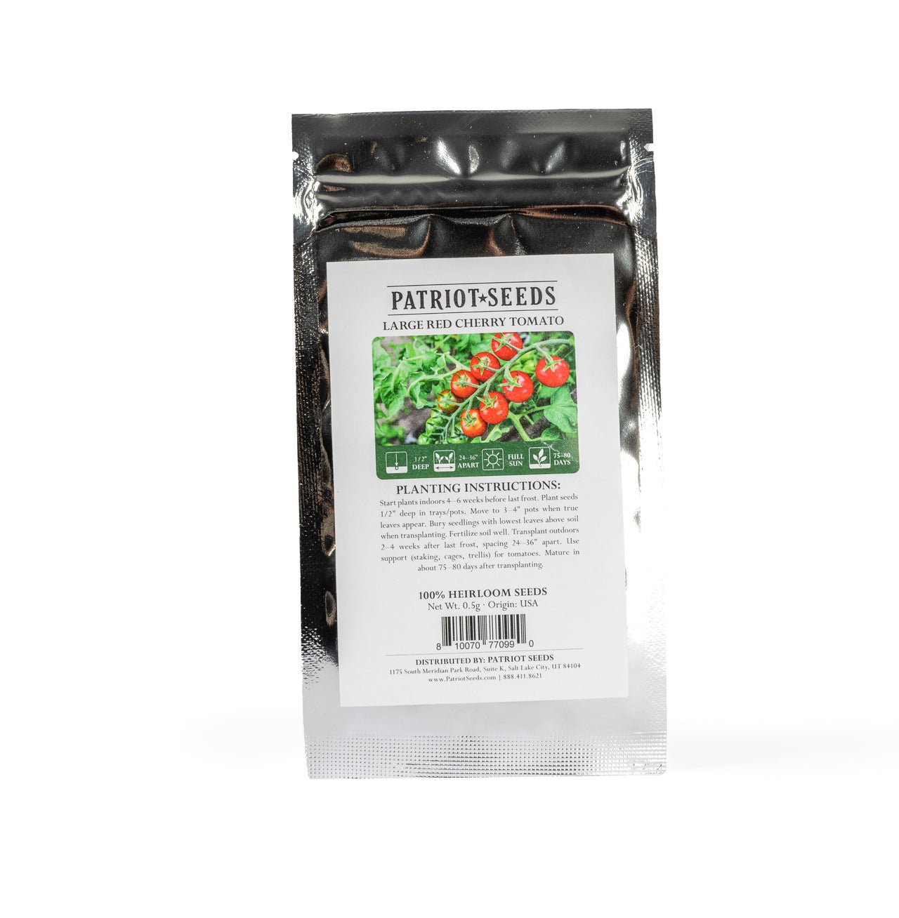 heirloom large red cherry tomato in pouch