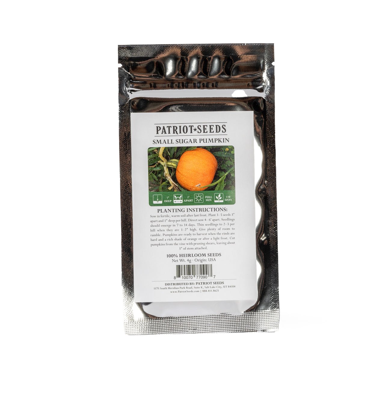 heirloom small sugar pumpkin seed pouch
