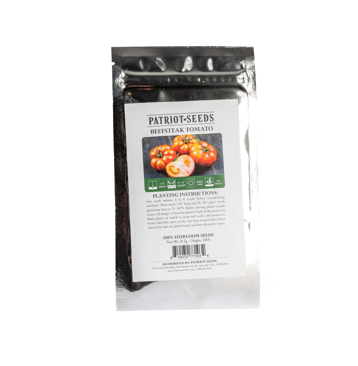 heirloom beefsteak tomato seed pouch