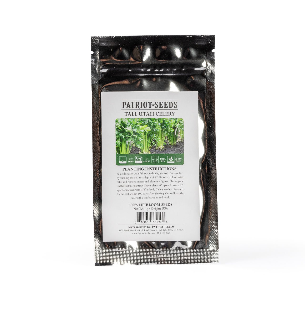 heirloom tall utah celery seed pouch