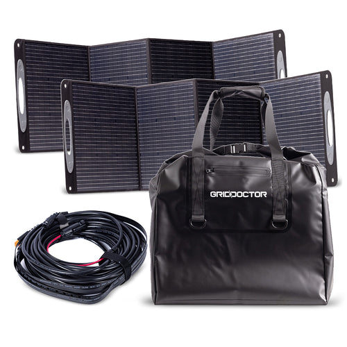 200 W Panel + Under‑Door Cord + Faraday Bag
