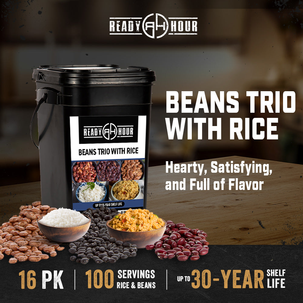 Beans Trio & Rice Kit  (14 pouches, 100 servings)