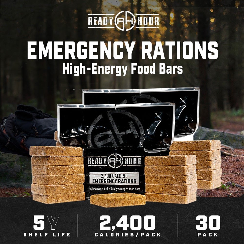 72,000 Calories Total Emergency Ration Bars by Ready Hour (30 packs, 30 day supply)
