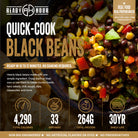 Quick-Cook Black Beans by Ready Hour — 4,290 total calories, 33 servings, 264g protein, 30-year shelf life, ready in 10 to 12 minutes