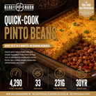Quick-Cook Pinto Beans by Ready Hour — 4,290 total calories, 33 servings, 231g protein, 30-year shelf life, ready in 10 to 12 minutes