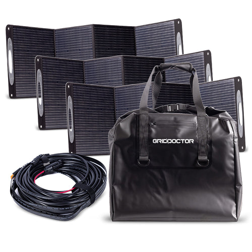 200 W Panel + Under‑Door Cord + Faraday Bag