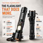 Key features: 1,000-lumen beam, glass breaker, seat belt cutter, power bank, and solar compatibility