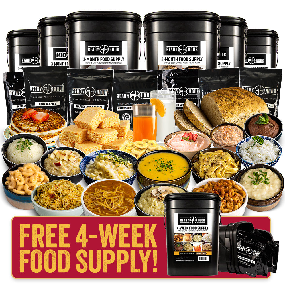 3-Month Emergency Food Kit w/ FREE 4-Week Food Kit - My Patriot Supply