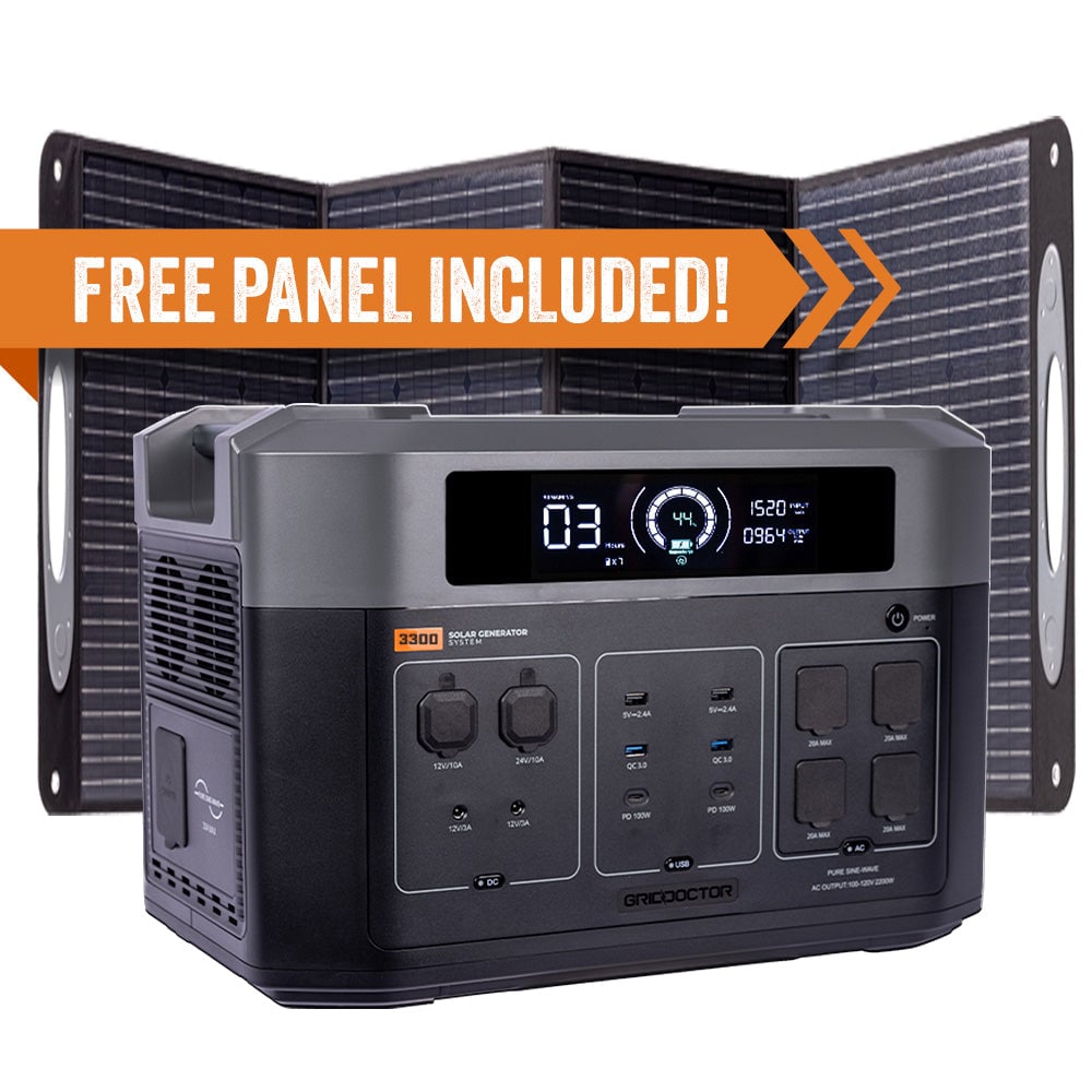 Grid Doctor 3300 with included 200W Solar Panel