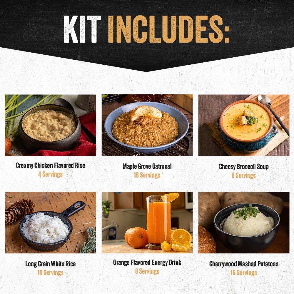 Gluten-Free Emergency Food Kit (18 pouches, 120 servings)