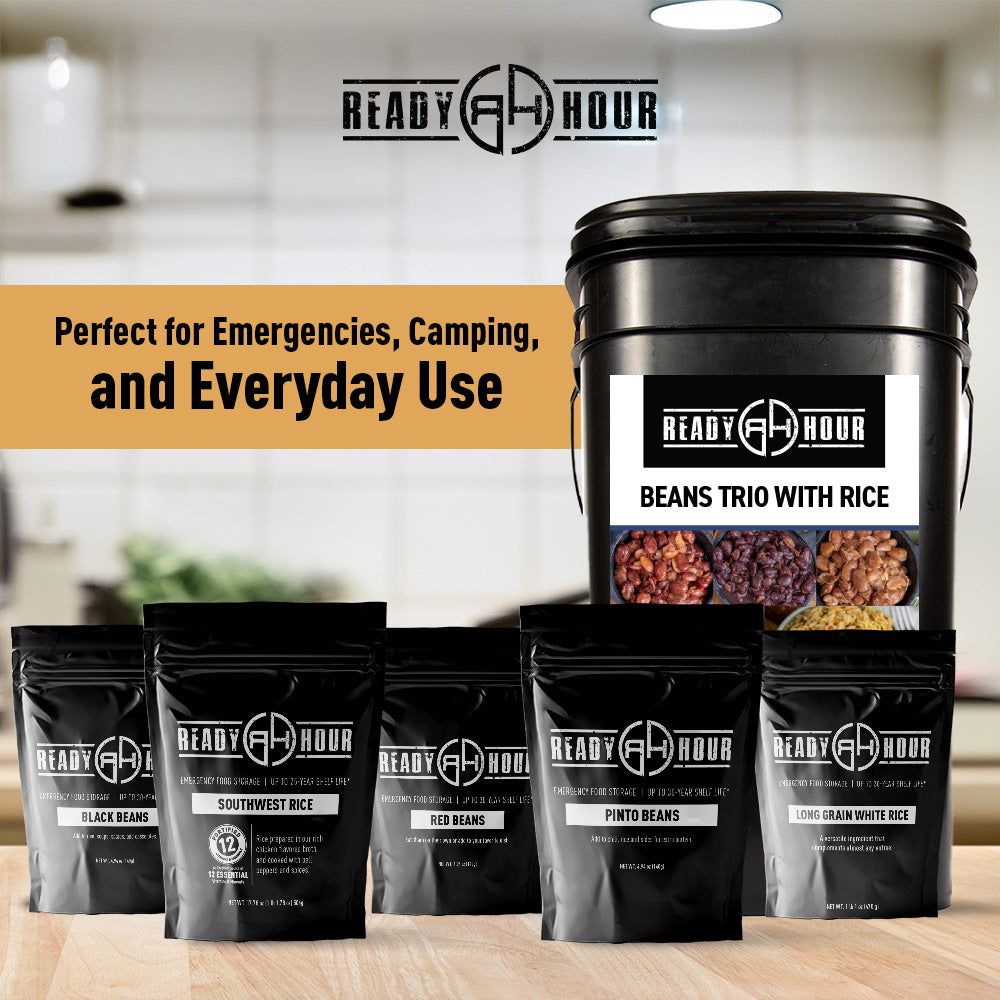Beans Trio & Rice Kit  (14 pouches, 100 servings)