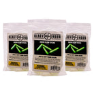 Three Ready Hour Four Pack 4-inch Green Glow Sticks packages arranged together on a white background.