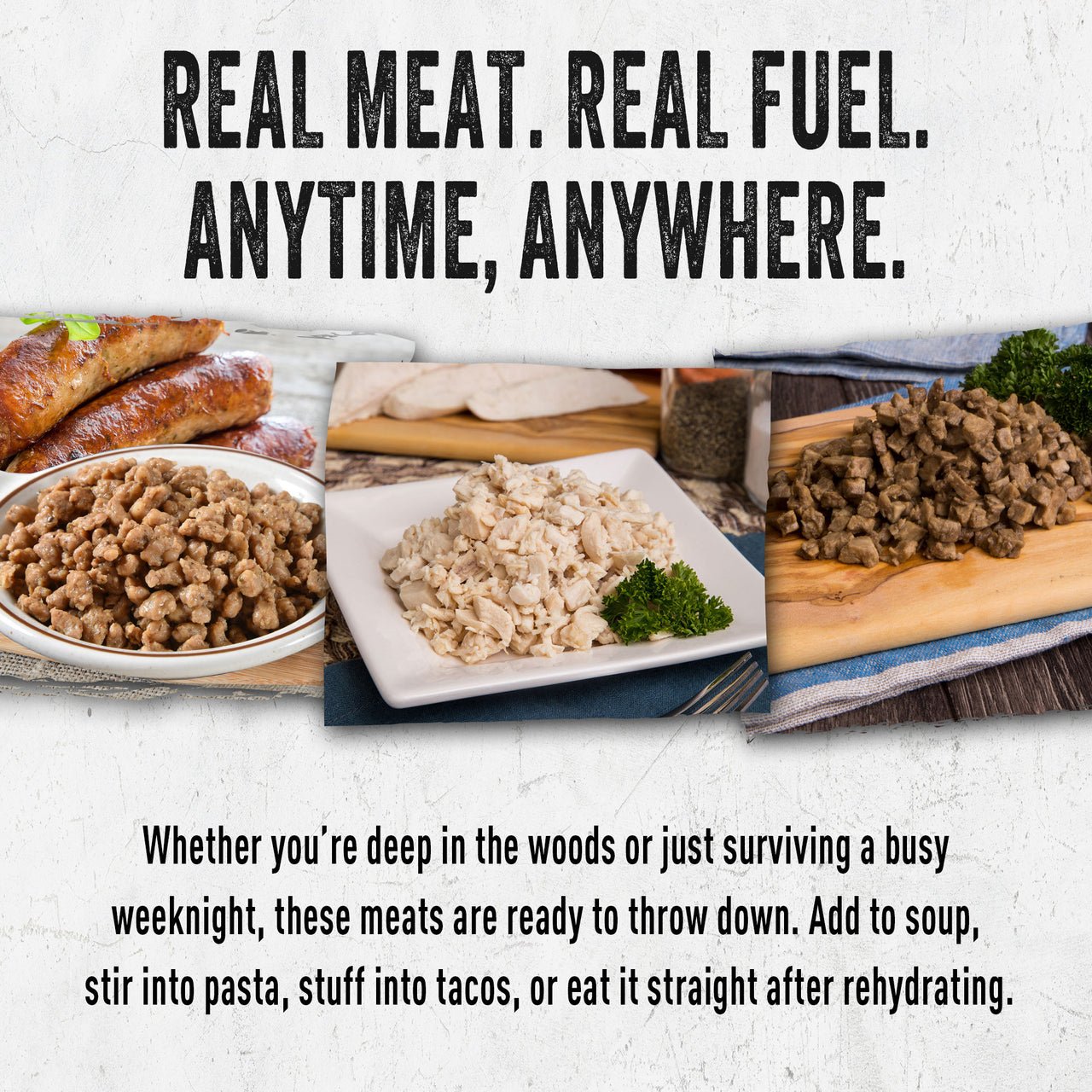 Ready Hour Freeze Dried Meat Kit (20 servings, 10 pouches)