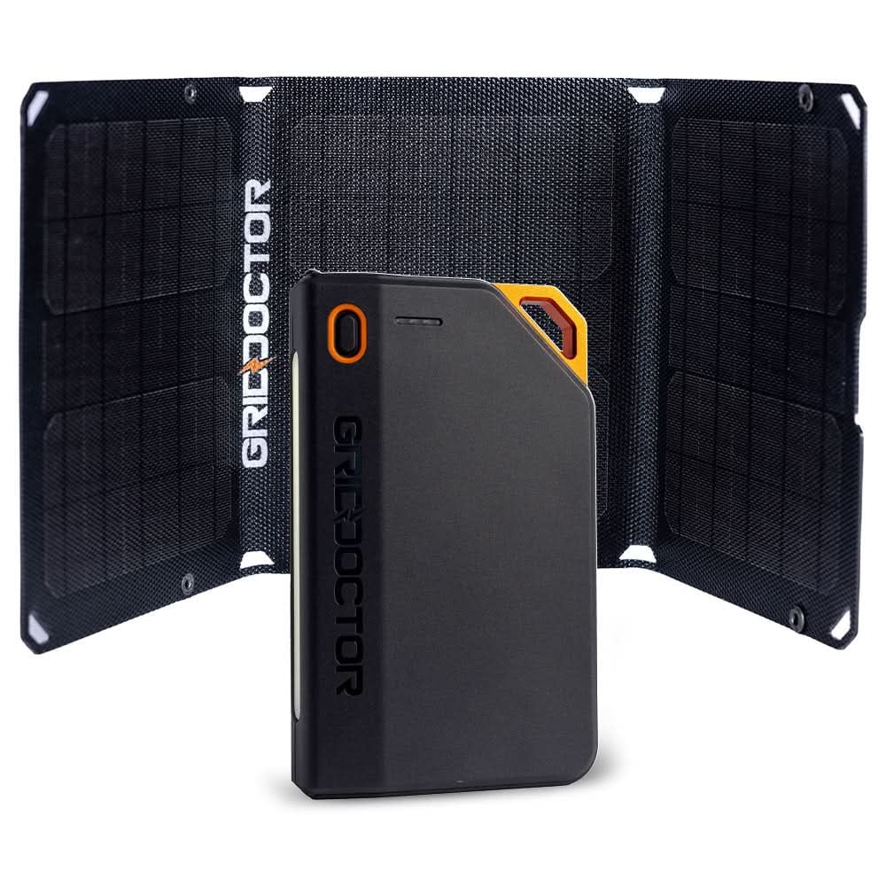 65W Power Bank w/ 15W Solar Panel by Grid Doctor