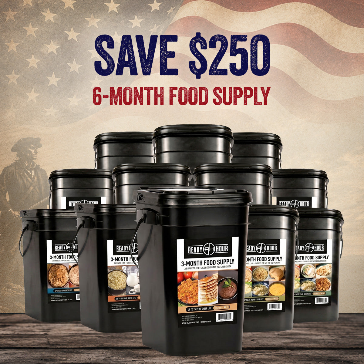 6-Month Emergency Food Supply (2,000+ calories/day)