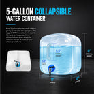 5 gallon collapsible water container