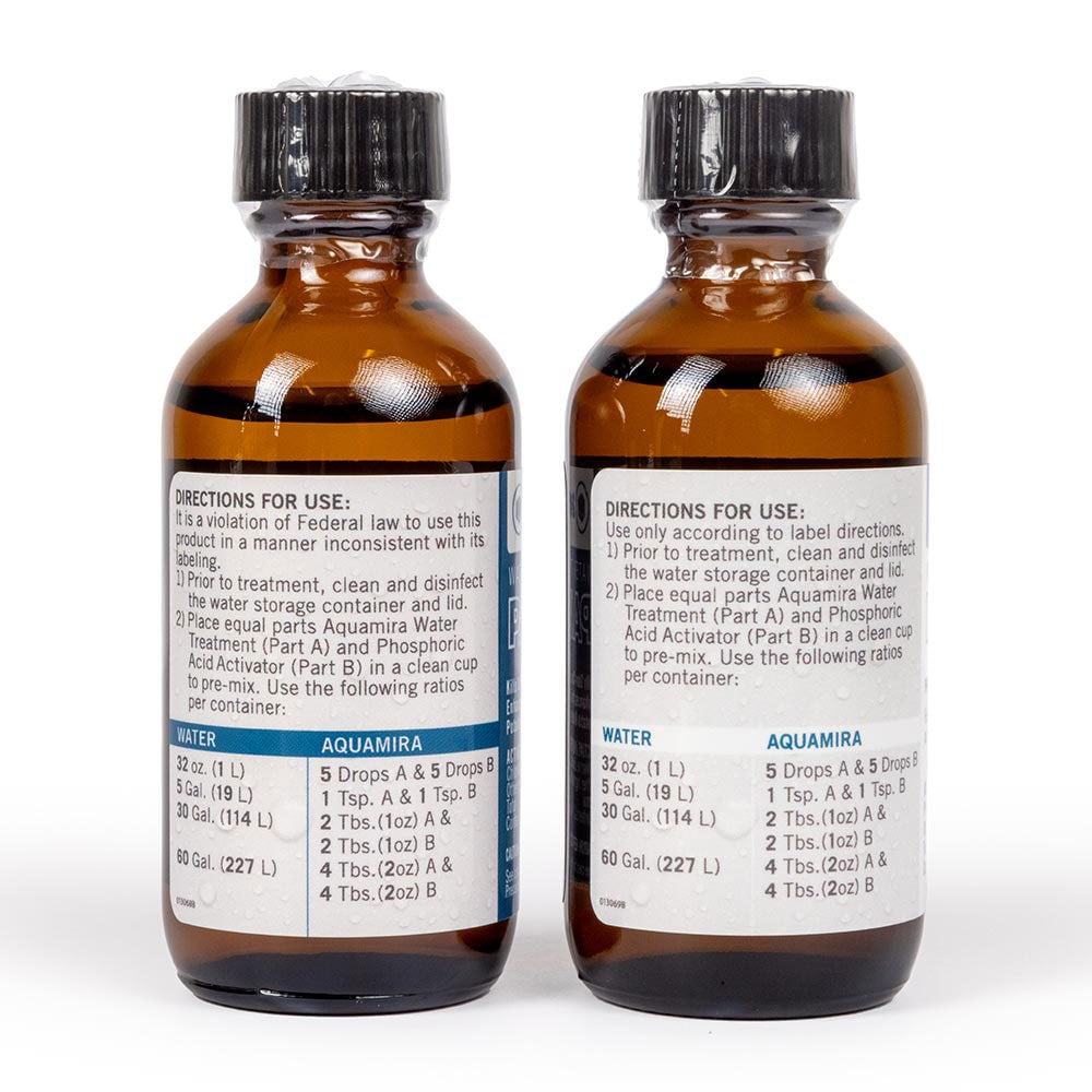 2oz Part A and Part B Water Treatment Drops Back