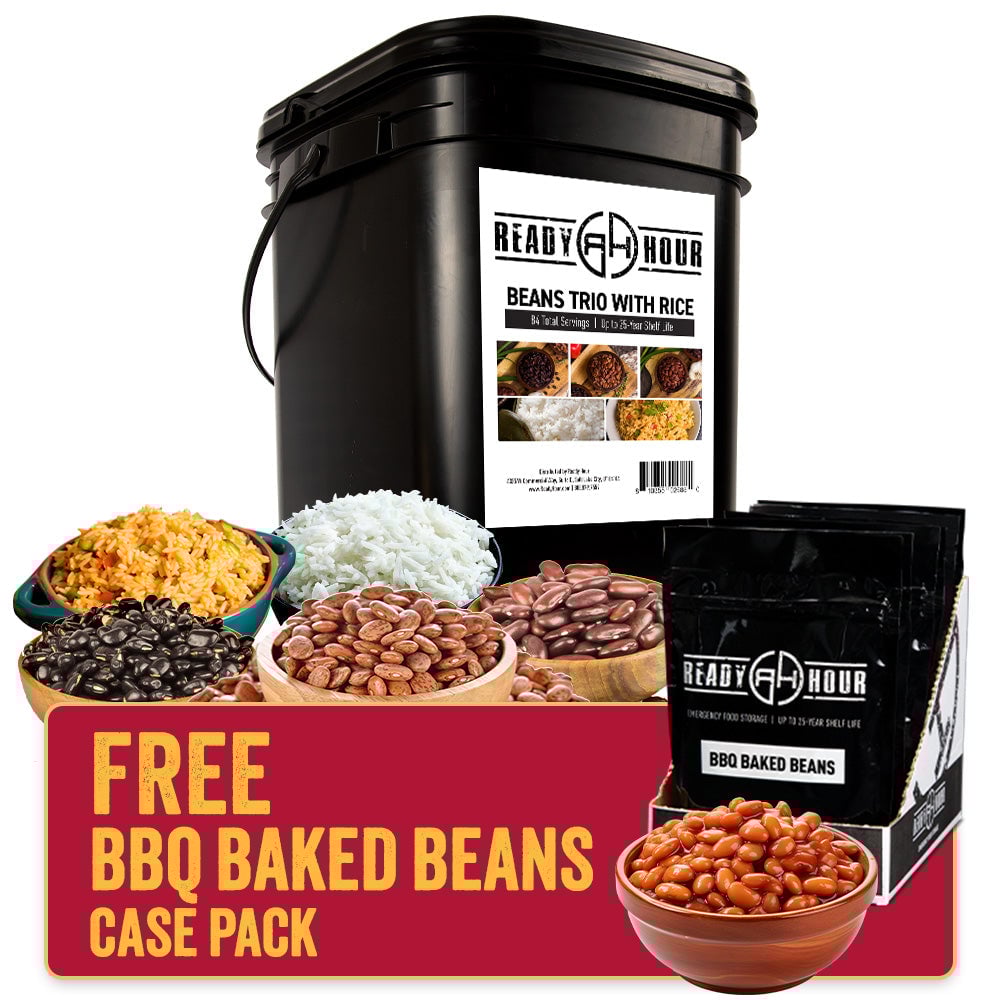 Beans Trio & Rice Kit Plus FREE BBQ Baked Beans