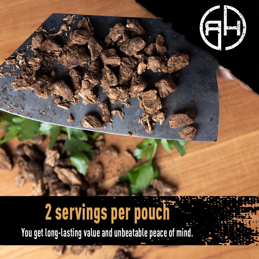 Freeze-Dried Beef Dices (6 pouches, 12 servings)