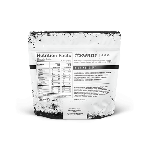 Image of Chicken Alfredo Pouch by Beyond Outdoor Meals (710 Calories, 2 Servings)