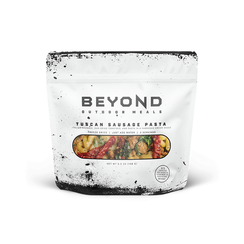 Tuscan Sausage Pasta Pouch by Beyond Outdoor Meals (710 calories, 2 servings)