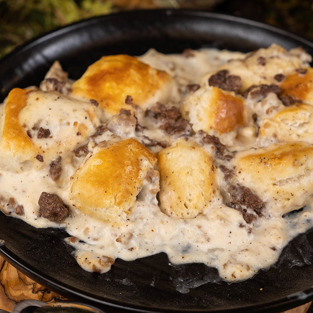 Biscuits & Gravy Pouch by Beyond Outdoor Meals (710 calories, 2 servings)