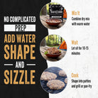 Instructions for preparing bean burgers